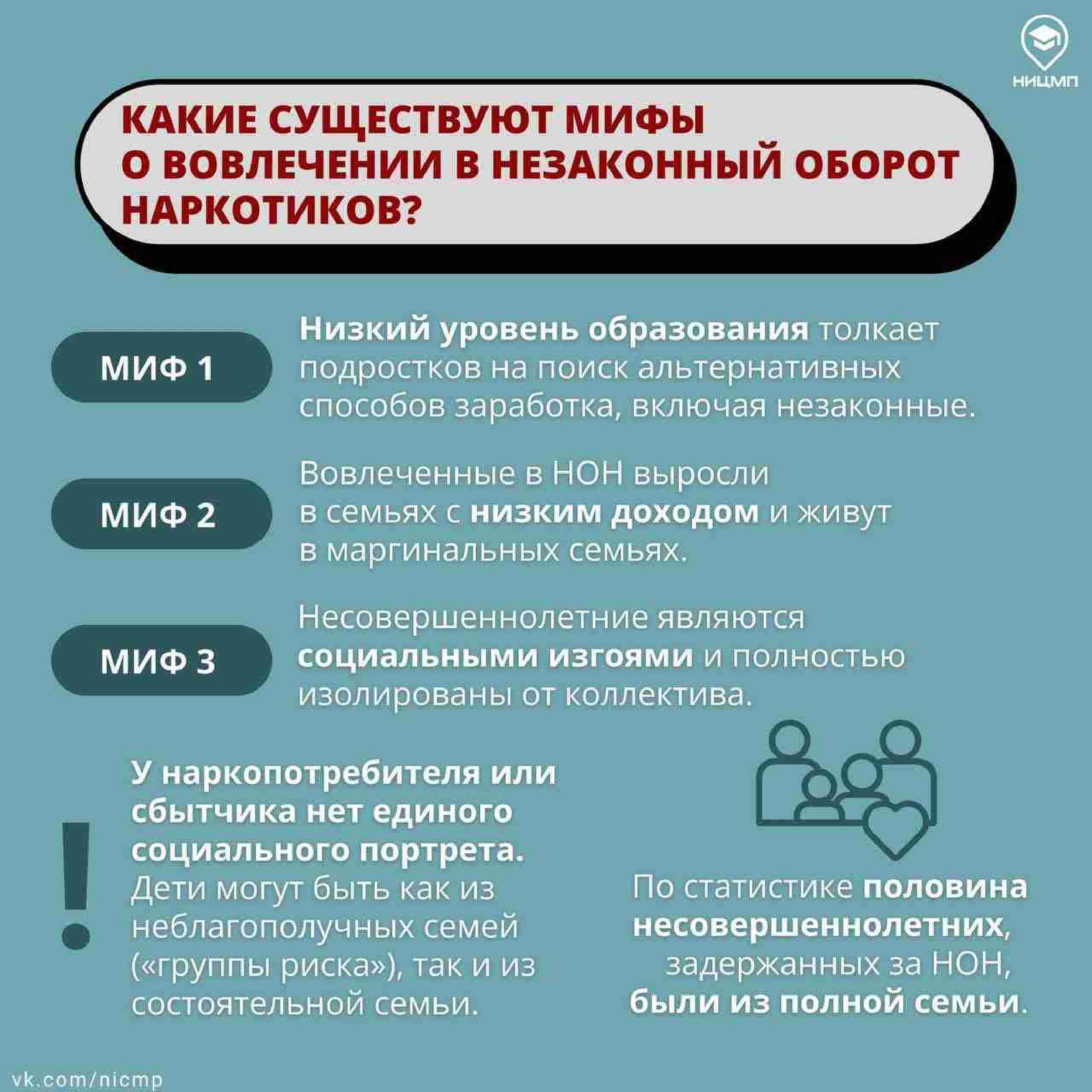 Какие существуют мифы о вовлечении в незаконный оборот наркотиков?